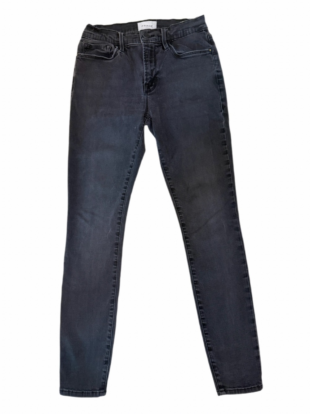 Frame Denim le Skinny de Jeanne Washed Black Skinny Jeans